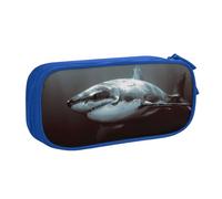 QGWDYYJQ Great White Shark Printed pencase Stationery Case Portable Organiser