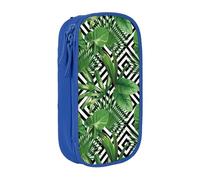 QGWDYYJQ Green Leaves of Palm Tree Tropical Plant Printed Large Capacity Double Layer Pencil Case Stationery Case Portable Organiser