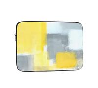QGWDYYJQ Grey And Yellow Abstract Art Painting printed Laptop Case Laptop Bag Portable Computer Protective Bag