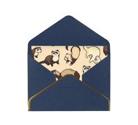 QGWDYYJQ Hairy Ferret printed Greeting Card Thank You Card with Envelope Holiday Card