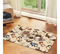 Qgwdyyjq Hairy Ferret Printed Pet Absorbent Leather Tablecloth Non-Slip Placemat