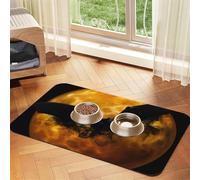 Qgwdyyjq Halloween Bat Printed Pet Absorbent Leather Tablecloth Non-Slip Placemat