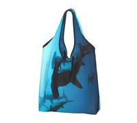 QGWDYYJQ Hammerhead Sharks printed Portable shopping bag Reusable Shoulder Bag