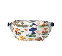 QGWDYYJQ Japanese Painting Mushroom Printed Crossbody Waist Pack Waist Bag Travel Bag