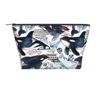 QGWDYYJQ Killer Whale Printed Daily Storage Bag Makeup Bag Travel Toiletry Bag