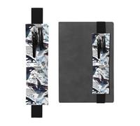 QGWDYYJQ Killer Whale Printed Leather Pen Holder Bookmark Pencil Bag