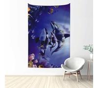 QGWDYYJQ Killer Whales Printed Tapestry 60x40in Wall Hanging Aesthetic Tapestry