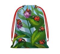 QGWDYYJQ Ladybug printed Drawstring Gift Bag Gift Wrapping Bag Party Decoration