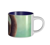 QGWDYYJQ Lazy Cute Sloth Hanging The Branches Printed Large-Capacity Ceramic Mug Hot Chocolate Mug