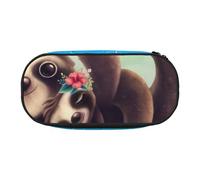 QGWDYYJQ Lazy Cute Sloth Hanging The Branches Printed Pencil Bag Stationery Organiser Portable Pencil Case