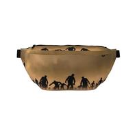 QGWDYYJQ Many Zombie Printed Crossbody Waist Pack Waist Bag Travel Bag