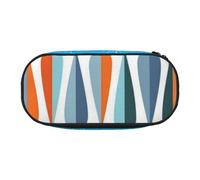 QGWDYYJQ Mid Century Modern Retro with Drop Shapes Printed Pencil Bag Stationery Organiser Portable Pencil Case