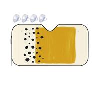QGWDYYJQ Mustard Yellow and Black printed Car Windshield Sunshade Car front window sun visor with folding