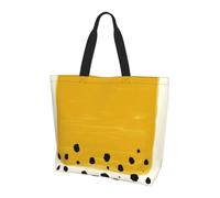 QGWDYYJQ Mustard Yellow and Black printed Shoulder bag Tote Bag Tote Storage Bag