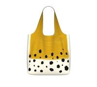 QGWDYYJQ Mustard Yellow and Black printed Storage bag with a drawstring backpack Portable shopping bag