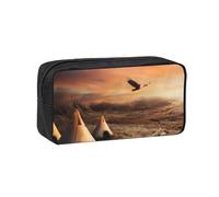 QGWDYYJQ Native American Tribes Printed Simple and Spacious Pen case Pencil Bag Stationery Organiser