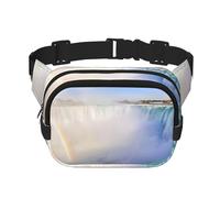 QGWDYYJQ Niagara Falls Printed Square Double Layer Waist Bag Waist Pack Travel Bag