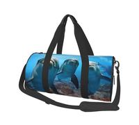 QGWDYYJQ Ocean Animal Funny Dolphin Printed Travel Bag Large-Capacity Travel Luggage Bag