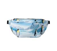 QGWDYYJQ Penguins On The Iceberg Printed Crossbody Waist Pack Waist Bag Travel Bag