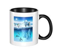 QGWDYYJQ Penguins On The Iceberg Printed Mug Ceramic Mug Decorate The Beverage Cup