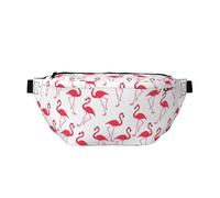 QGWDYYJQ Pink Flamingo Pattern Printed Crossbody Waist Pack Waist Bag Travel Bag