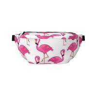 QGWDYYJQ Pink Flamingo Printed Crossbody Waist Pack Waist Bag Travel Bag