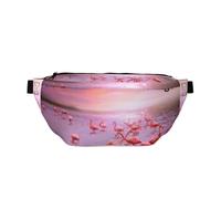 QGWDYYJQ Pink Flamingos Printed Crossbody Waist Pack Waist Bag Travel Bag