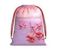 QGWDYYJQ pink flamingos printed Drawstring Gift Bag Gift Wrapping Bag Party Decoration