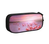 QGWDYYJQ Pink Flamingos Printed pencase Stationery Case Portable Organiser