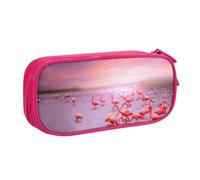QGWDYYJQ Pink Flamingos Printed pencase Stationery Case Portable Organiser