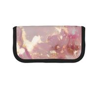 QGWDYYJQ Pink Marble Texture Printed Canvas Pen Case Stationery Case Portable Organiser