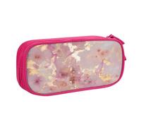 QGWDYYJQ Pink Marble Texture Printed pencase Stationery Case Portable Organiser