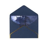 QGWDYYJQ Pirate sailboat full moon printed Greeting Card Thank You Card with Envelope Holiday Card