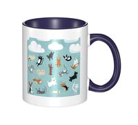 QGWDYYJQ Raining Cats & Dogs Printed Mug Ceramic Mug Decorate The Beverage Cup