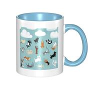 QGWDYYJQ Raining Cats & Dogs Printed Mug Ceramic Mug Decorate The Beverage Cup