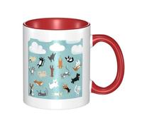 QGWDYYJQ Raining Cats & Dogs Printed Mug Ceramic Mug Decorate The Beverage Cup