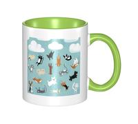 QGWDYYJQ Raining Cats & Dogs Printed Mug Ceramic Mug Decorate The Beverage Cup