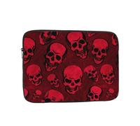 QGWDYYJQ Red Skulls printed Laptop Case Laptop Bag Portable Computer Protective Bag