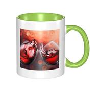 QGWDYYJQ Red Wine Glass Cheers Printed Mug Ceramic Mug Decorate The Beverage Cup