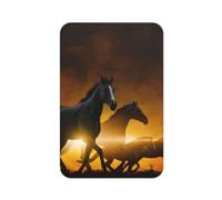 QGWDYYJQ Running Black Horses printed Acrylic Fridge Magnets Rectangular decorative fridge magnet