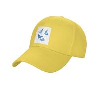 QGWDYYJQ Sea Animals Stingrays Printed Casquette Adjustable Baseball Cap Fashionable Curved Brim hat Yellow