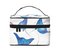 QGWDYYJQ Sea Animals Stingrays Printed Cosmetic Bag Makeup Bag Travel Toiletry Bag