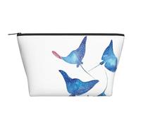 QGWDYYJQ Sea Animals Stingrays Printed Daily Storage Bag Makeup Bag Travel Toiletry Bag