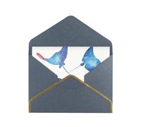QGWDYYJQ Sea Animals Stingrays printed Greeting Card Thank You Card with Envelope Holiday Card