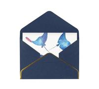 QGWDYYJQ Sea Animals Stingrays printed Greeting Card Thank You Card with Envelope Holiday Card