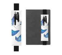 QGWDYYJQ Sea Animals Stingrays Printed Leather Pen Holder Bookmark Pencil Bag