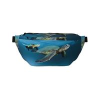 QGWDYYJQ Sea Conch Shell Starfish Turtle Printed Crossbody Waist Pack Waist Bag Travel Bag