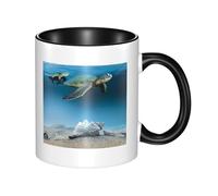 QGWDYYJQ Sea Conch Shell Starfish Turtle Printed Mug Ceramic Mug Decorate The Beverage Cup