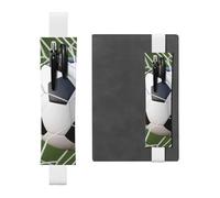 QGWDYYJQ Soccer Ball Printed Leather Pen Holder Bookmark Pencil Bag