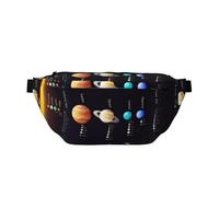 QGWDYYJQ Solar System Jupiter Saturn Printed Crossbody Waist Pack Waist Bag Travel Bag